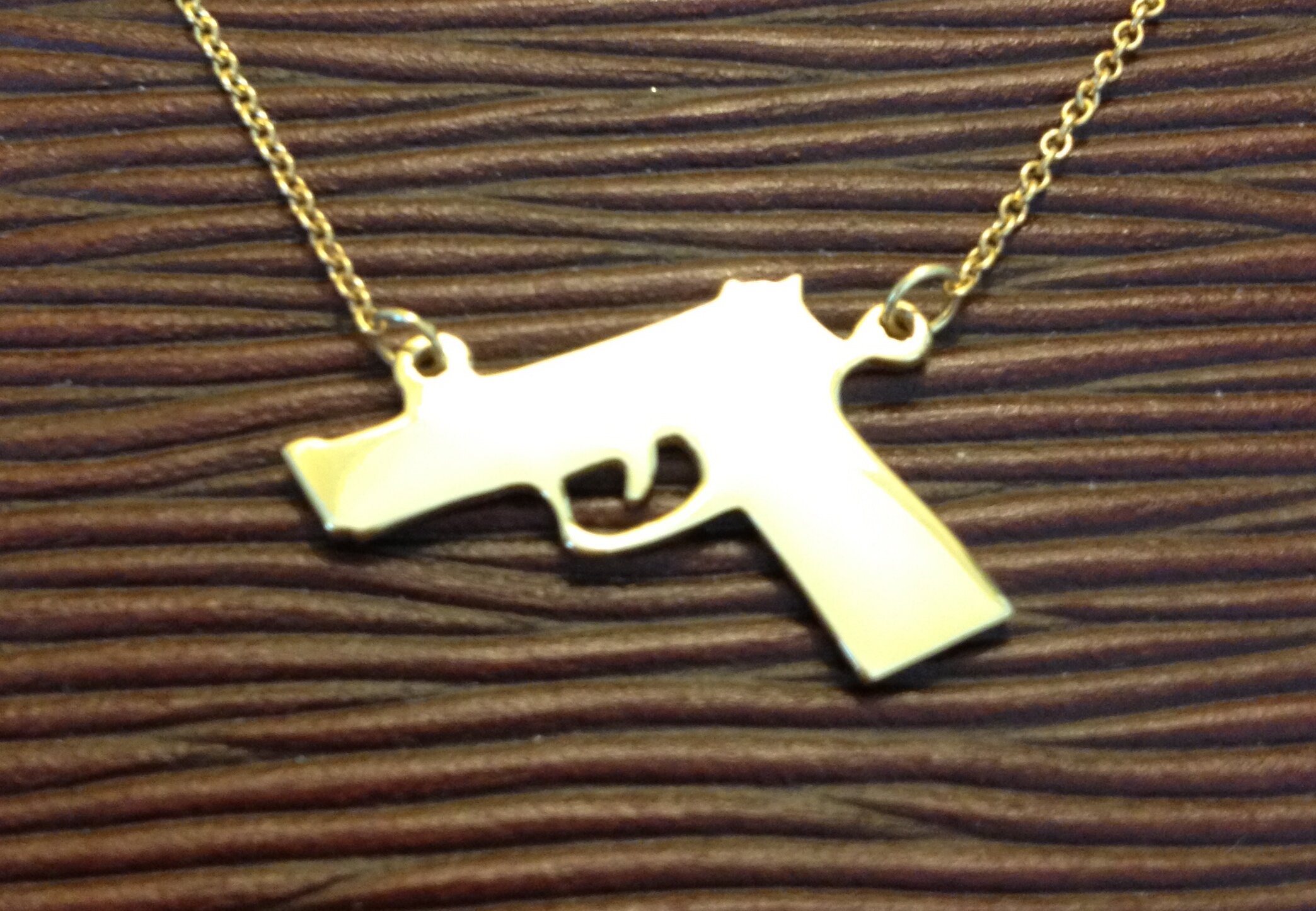 Gold Handgun Necklace - Girl's Guide to Guns